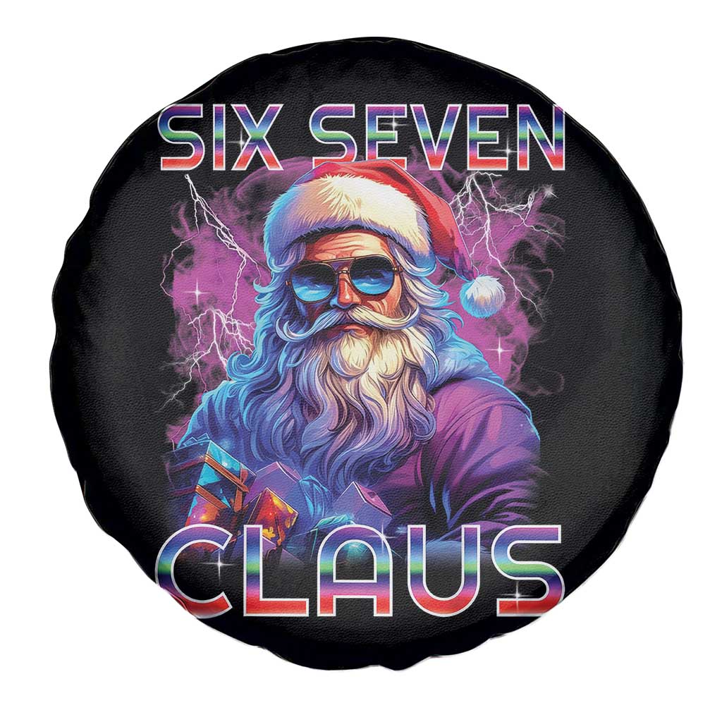 Funny Six Seven Claus Spare Tire Cover 67 Christmas Santa Meme Gen Alpha - Wonder Print Shop