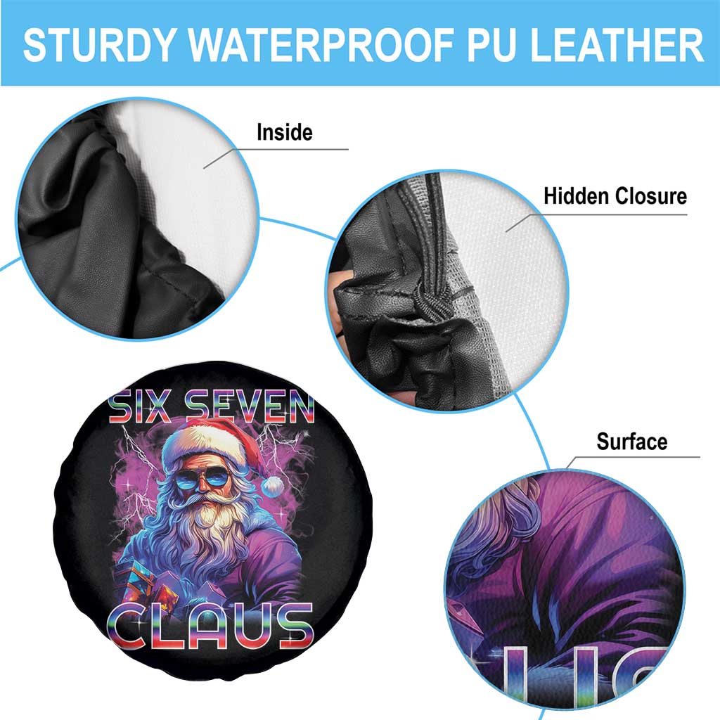 Funny Six Seven Claus Spare Tire Cover 67 Christmas Santa Meme Gen Alpha - Wonder Print Shop