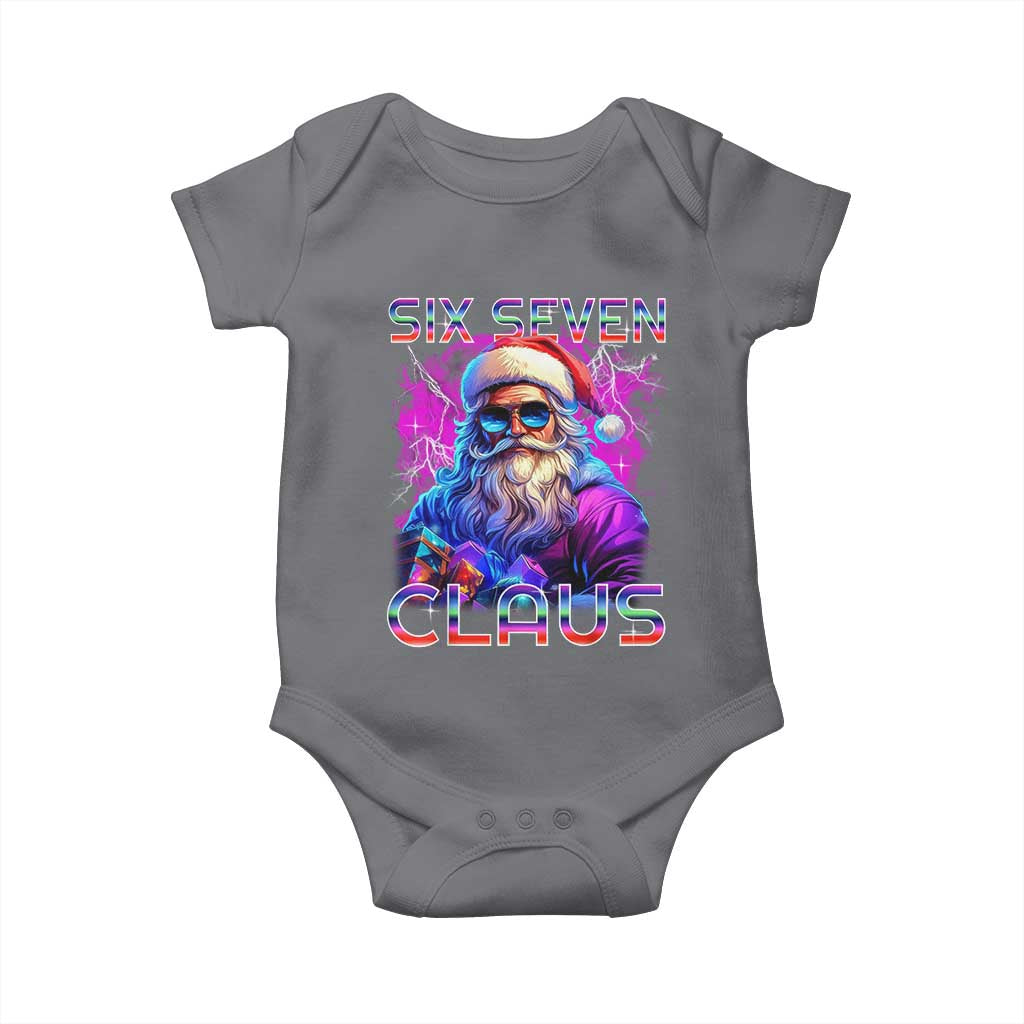 Funny Six Seven Claus Baby Onesie 67 Christmas Santa Meme Gen Alpha - Wonder Print Shop
