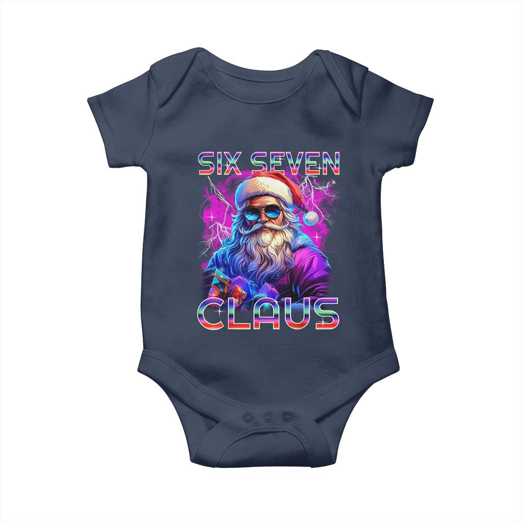 Funny Six Seven Claus Baby Onesie 67 Christmas Santa Meme Gen Alpha - Wonder Print Shop