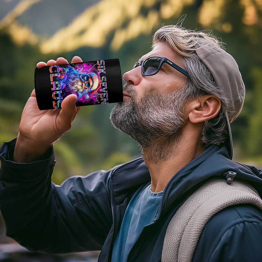 Funny Six Seven Claus 4 in 1 Can Cooler Tumbler 67 Christmas Santa Meme Gen Alpha - Wonder Print Shop