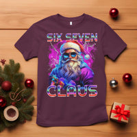 Funny Six Seven Claus T Shirt 67 Christmas Santa Meme Gen Alpha - Wonder Print Shop
