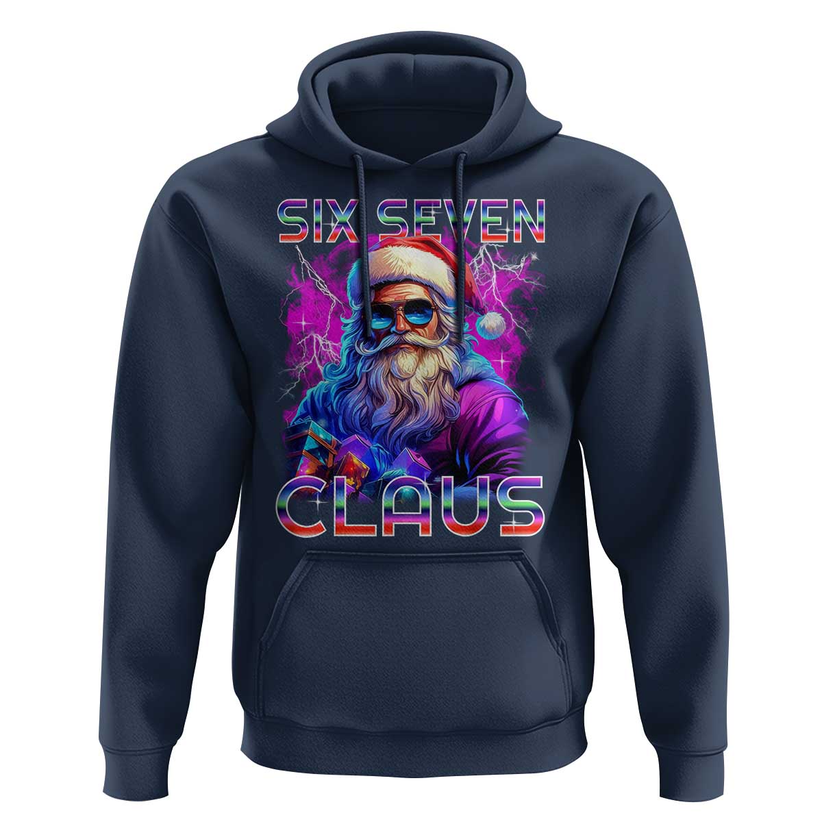 Funny Six Seven Claus Hoodie 67 Christmas Santa Meme Gen Alpha - Wonder Print Shop