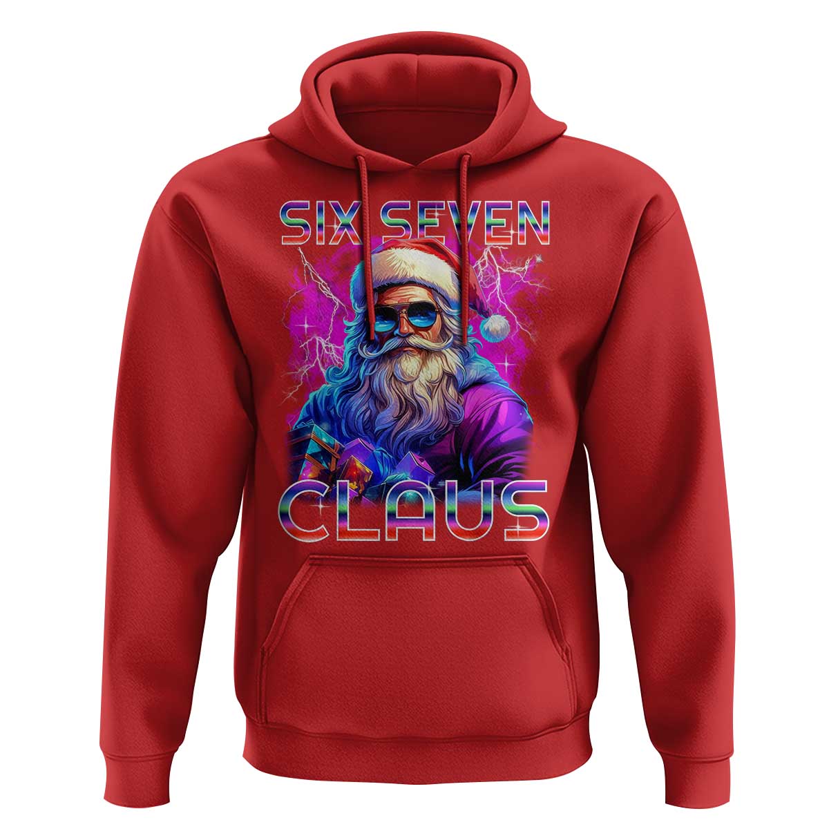 Funny Six Seven Claus Hoodie 67 Christmas Santa Meme Gen Alpha - Wonder Print Shop