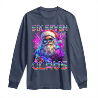 Funny Six Seven Claus Long Sleeve Shirt 67 Christmas Santa Meme Gen Alpha - Wonder Print Shop