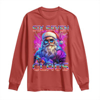Funny Six Seven Claus Long Sleeve Shirt 67 Christmas Santa Meme Gen Alpha - Wonder Print Shop