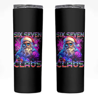 Funny Six Seven Claus Skinny Tumbler 67 Christmas Santa Meme Gen Alpha - Wonder Print Shop