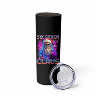 Funny Six Seven Claus Skinny Tumbler 67 Christmas Santa Meme Gen Alpha - Wonder Print Shop