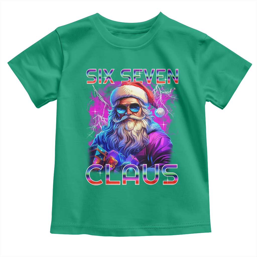 Funny Six Seven Claus Toddler T Shirt 67 Christmas Santa Meme Gen Alpha - Wonder Print Shop