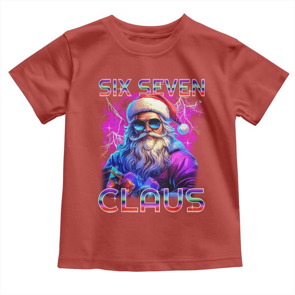 Funny Six Seven Claus Toddler T Shirt 67 Christmas Santa Meme Gen Alpha - Wonder Print Shop
