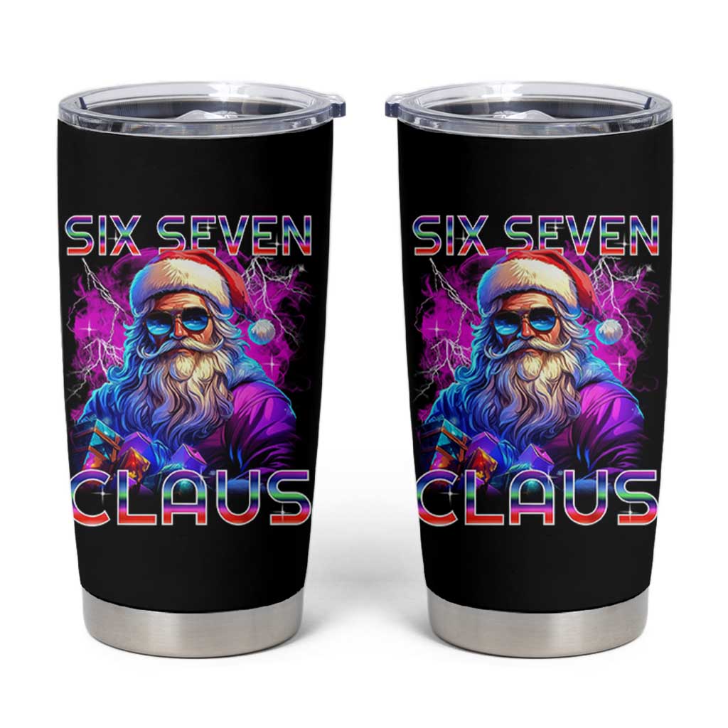 Funny Six Seven Claus Tumbler Cup 67 Christmas Santa Meme Gen Alpha - Wonder Print Shop