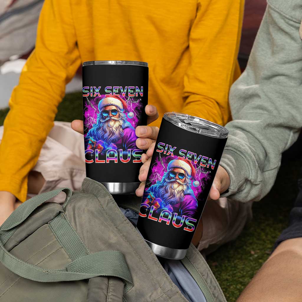 Funny Six Seven Claus Tumbler Cup 67 Christmas Santa Meme Gen Alpha - Wonder Print Shop