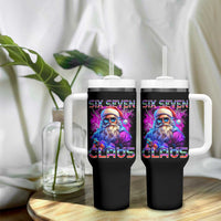 Funny Six Seven Claus Tumbler With Handle 67 Christmas Santa Meme Gen Alpha - Wonder Print Shop