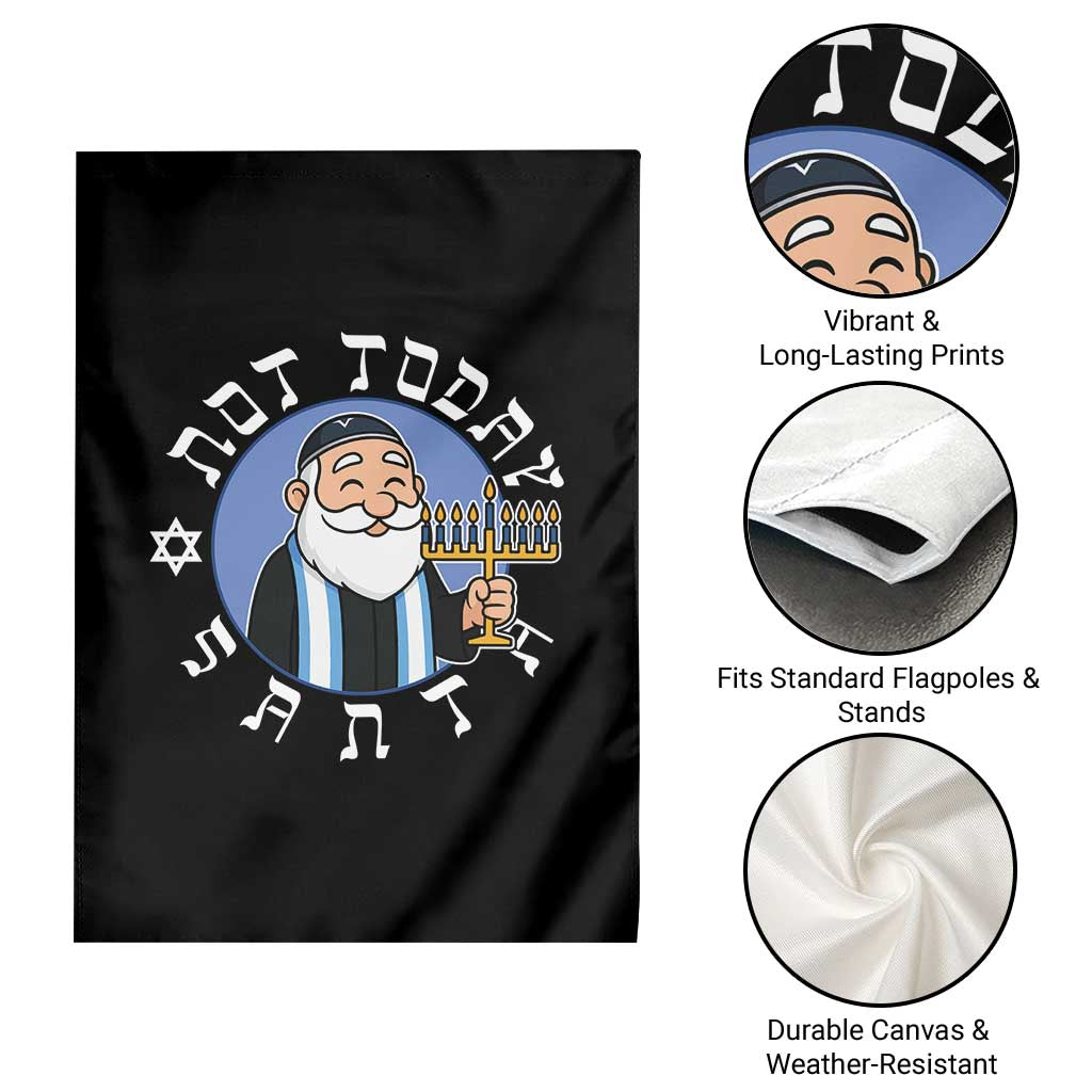 Funny Hanukkah Not Today Santa Garden Flag Jewish Chanukah Chrismukkah - Wonder Print Shop
