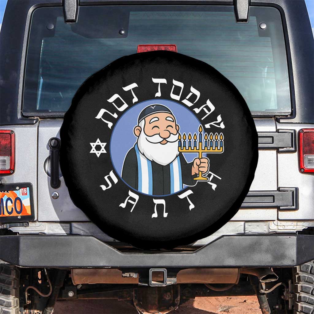 Funny Hanukkah Not Today Santa Spare Tire Cover Jewish Chanukah Chrismukkah - Wonder Print Shop