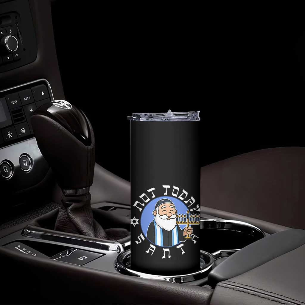 Funny Hanukkah Not Today Santa Skinny Tumbler Jewish Chanukah Chrismukkah - Wonder Print Shop