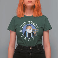 Funny Hanukkah Not Today Santa T Shirt For Women Jewish Chanukah Chrismukkah - Wonder Print Shop
