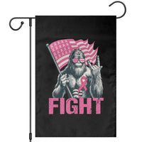 Funny Bigfoot Breast Cancer Awareness Garden Flag Fight Pink Ribbon - Wonder Print Shop