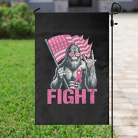 Funny Bigfoot Breast Cancer Awareness Garden Flag Fight Pink Ribbon - Wonder Print Shop