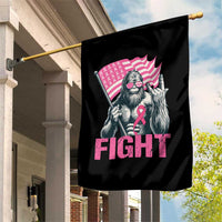 Funny Bigfoot Breast Cancer Awareness Garden Flag Fight Pink Ribbon - Wonder Print Shop