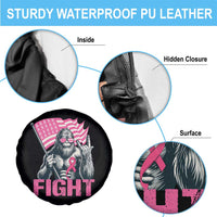 Funny Bigfoot Breast Cancer Awareness Spare Tire Cover Fight Pink Ribbon - Wonder Print Shop