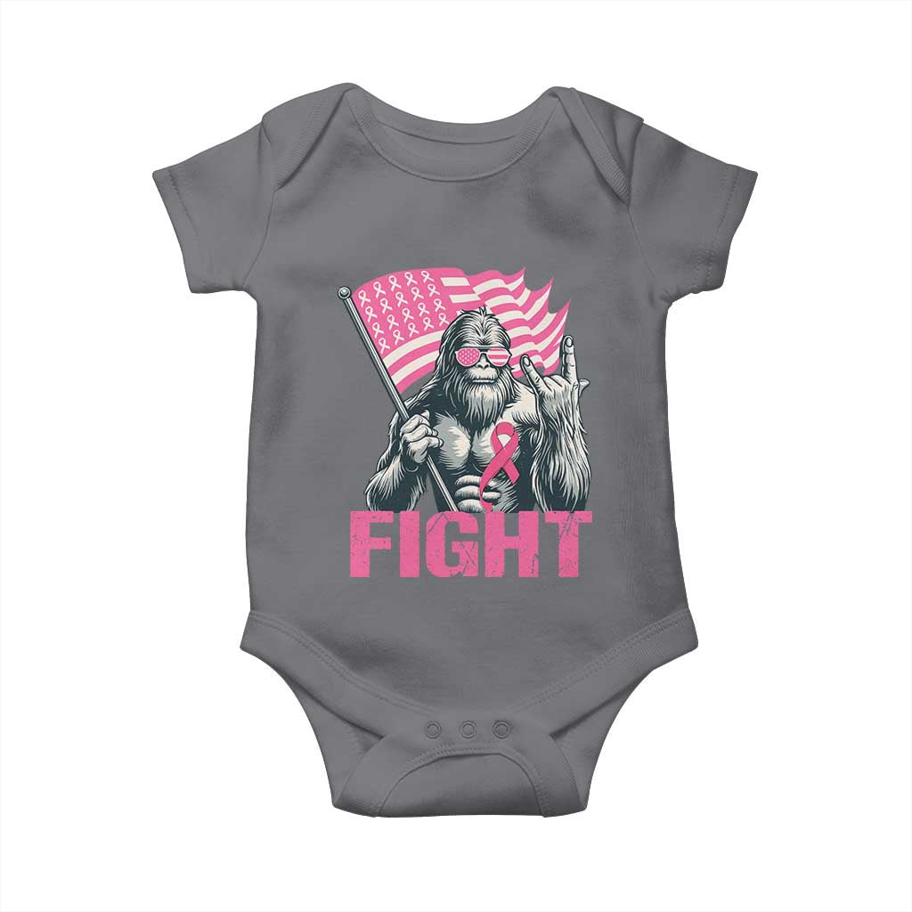 Funny Bigfoot Breast Cancer Awareness Baby Onesie Fight Pink Ribbon - Wonder Print Shop