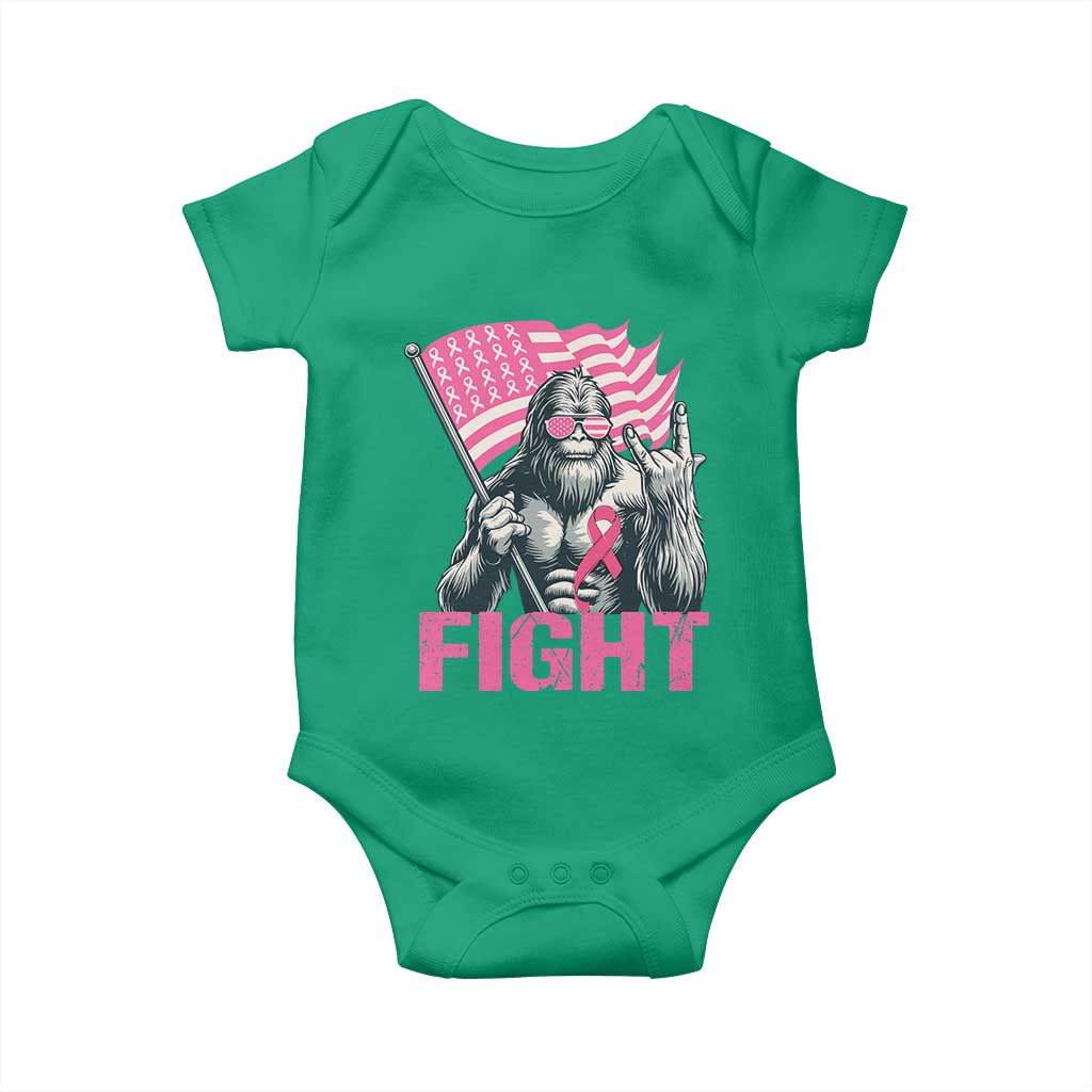 Funny Bigfoot Breast Cancer Awareness Baby Onesie Fight Pink Ribbon - Wonder Print Shop