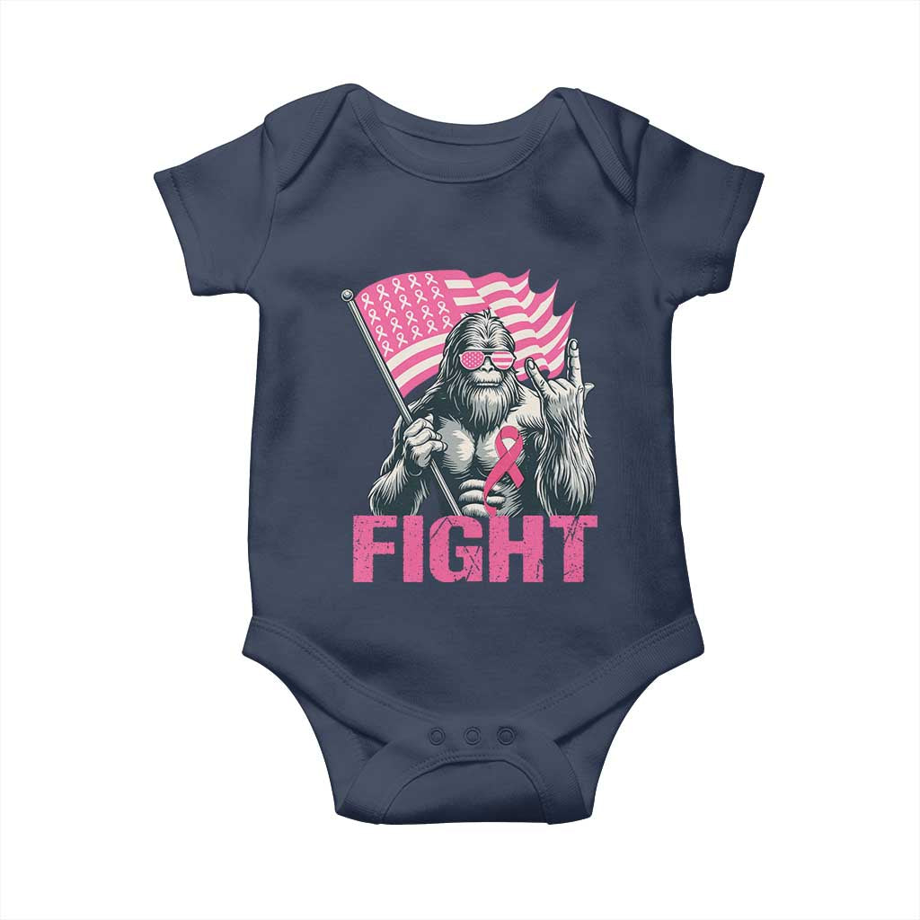 Funny Bigfoot Breast Cancer Awareness Baby Onesie Fight Pink Ribbon - Wonder Print Shop