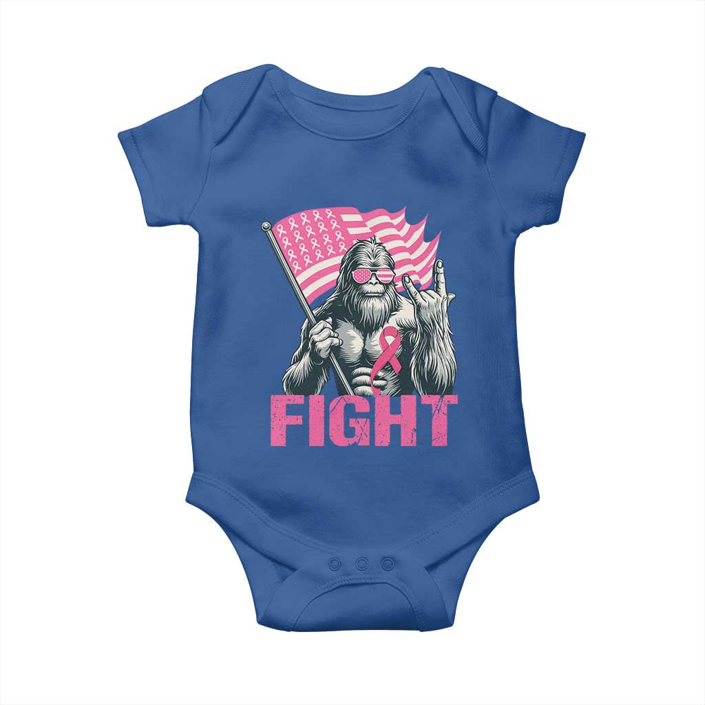 Funny Bigfoot Breast Cancer Awareness Baby Onesie Fight Pink Ribbon - Wonder Print Shop