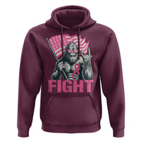 Funny Bigfoot Breast Cancer Awareness Hoodie Fight Pink Ribbon - Wonder Print Shop