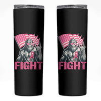 Funny Bigfoot Breast Cancer Awareness Skinny Tumbler Fight Pink Ribbon - Wonder Print Shop