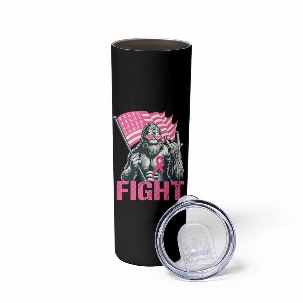 Funny Bigfoot Breast Cancer Awareness Skinny Tumbler Fight Pink Ribbon - Wonder Print Shop