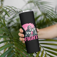 Funny Bigfoot Breast Cancer Awareness Skinny Tumbler Fight Pink Ribbon - Wonder Print Shop