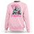 Funny Bigfoot Breast Cancer Awareness Sweatshirt Fight Pink Ribbon - Wonder Print Shop