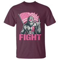 Funny Bigfoot Breast Cancer Awareness T Shirt Fight Pink Ribbon - Wonder Print Shop