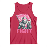 Funny Bigfoot Breast Cancer Awareness Tank Top Fight Pink Ribbon - Wonder Print Shop