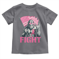 Funny Bigfoot Breast Cancer Awareness Toddler T Shirt Fight Pink Ribbon - Wonder Print Shop