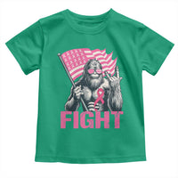 Funny Bigfoot Breast Cancer Awareness Toddler T Shirt Fight Pink Ribbon - Wonder Print Shop