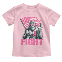 Funny Bigfoot Breast Cancer Awareness Toddler T Shirt Fight Pink Ribbon - Wonder Print Shop