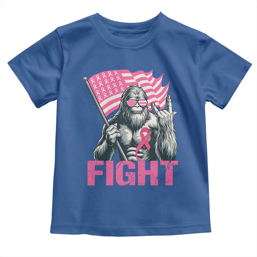Funny Bigfoot Breast Cancer Awareness Toddler T Shirt Fight Pink Ribbon - Wonder Print Shop