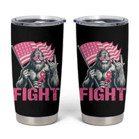 Funny Bigfoot Breast Cancer Awareness Tumbler Cup Fight Pink Ribbon - Wonder Print Shop