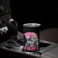 Funny Bigfoot Breast Cancer Awareness Tumbler Cup Fight Pink Ribbon - Wonder Print Shop