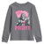 Funny Bigfoot Breast Cancer Awareness Youth Sweatshirt Fight Pink Ribbon - Wonder Print Shop