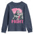 Funny Bigfoot Breast Cancer Awareness Youth Sweatshirt Fight Pink Ribbon - Wonder Print Shop
