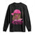 In October We Wear Pink Long Sleeve Shirt Black Women Breast Cancer Awareness - Wonder Print Shop