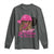 In October We Wear Pink Long Sleeve Shirt Black Women Breast Cancer Awareness - Wonder Print Shop