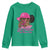 In October We Wear Pink Youth Sweatshirt Black Women Breast Cancer Awareness - Wonder Print Shop