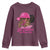 In October We Wear Pink Youth Sweatshirt Black Women Breast Cancer Awareness - Wonder Print Shop