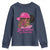 In October We Wear Pink Youth Sweatshirt Black Women Breast Cancer Awareness - Wonder Print Shop
