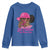 In October We Wear Pink Youth Sweatshirt Black Women Breast Cancer Awareness - Wonder Print Shop